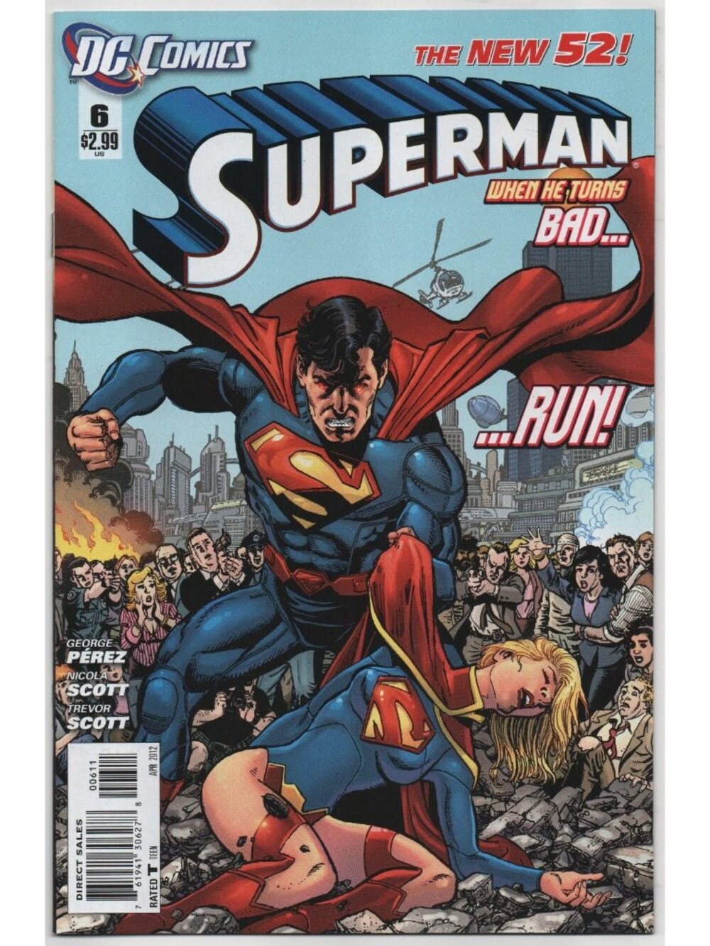 Superman 6 DC Comics 2012 VF/NM 9.0 New 52 Supergirl Perez